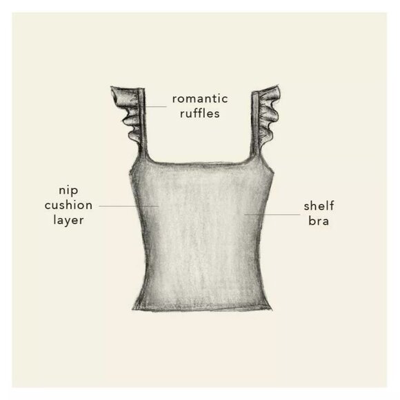 Blogilates Ruffle Tank Top, Black, XS - Picture 4 of 5